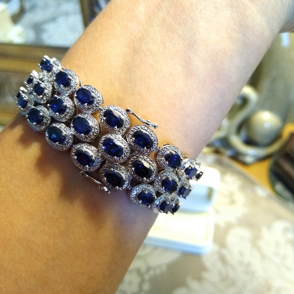 Sapphire/Silver Bracelet - Picture 4 of 4
